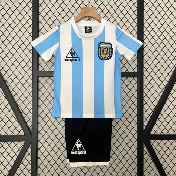 Camiseta Argentina 1ª Retro Niño 1986